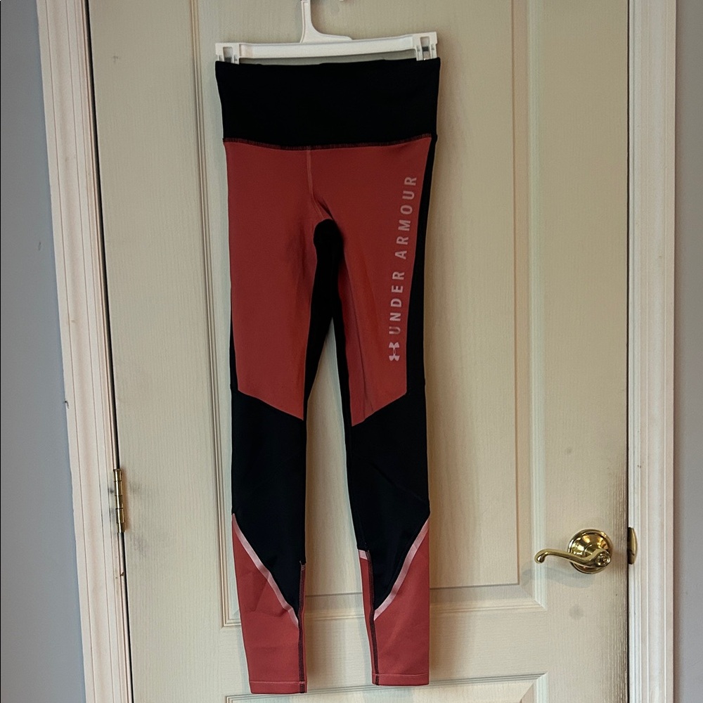 Under Armour Black and Red Performance Leggings
